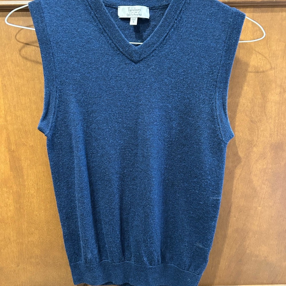 Men's V-Neck Blue Sweater Vest